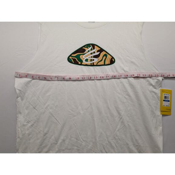 NWT Under Armour Men's Curry Sleeveless Tee in White size XL - Picture 6 of 7